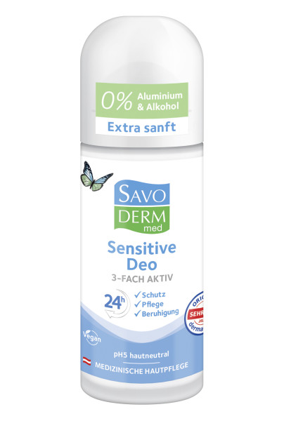 Savoderm med Sensitive Deo Roll-On 3-Fach Aktiv 50ml