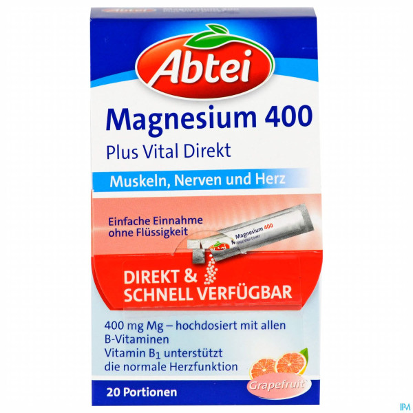 Magnesium Vital Direkt Granulat 400+ Abtei 5000030657 20st