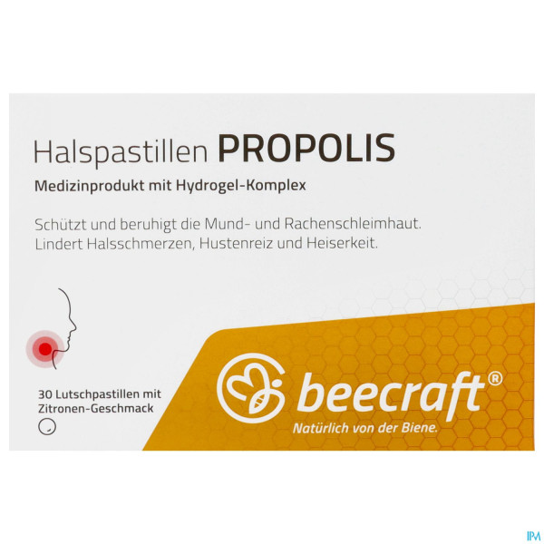 Propolis Beecraft Halspastillen 62011 30st