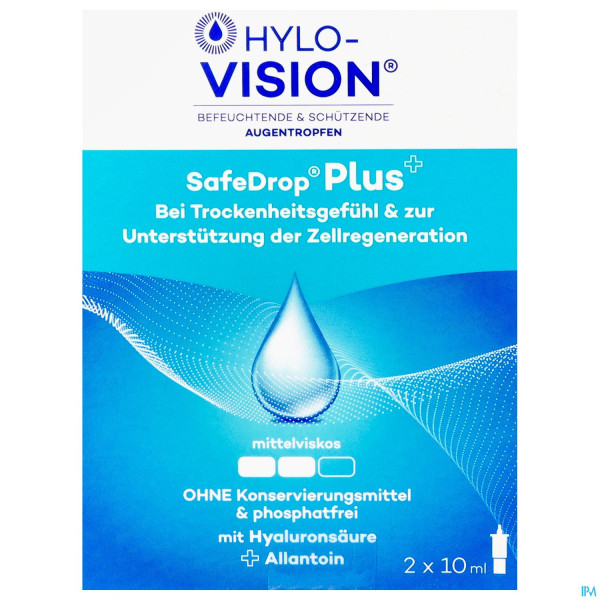 Augentropfen Hylo-vision Safe Drop Plus 2x10m 20ml