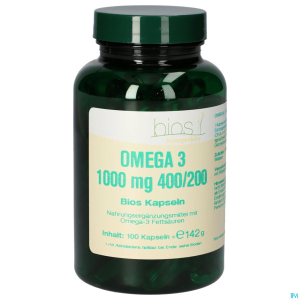 Bios Omega 3 1000mg 400/200 100 Kapseln