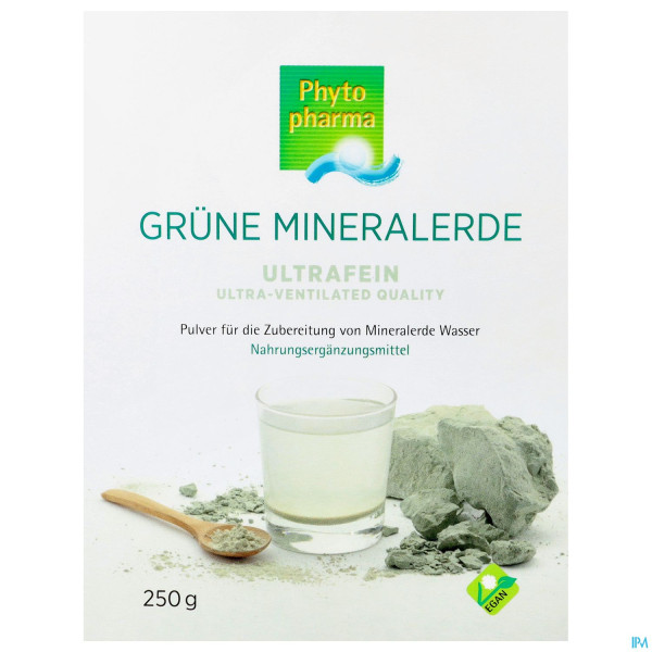 Gruene Mineralerde Phytopharma Ultrafein Ultra- Ventilated Wasser 250g