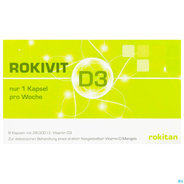 ROKIVIT Vitamin D3 Kapseln 28000IE 8ST