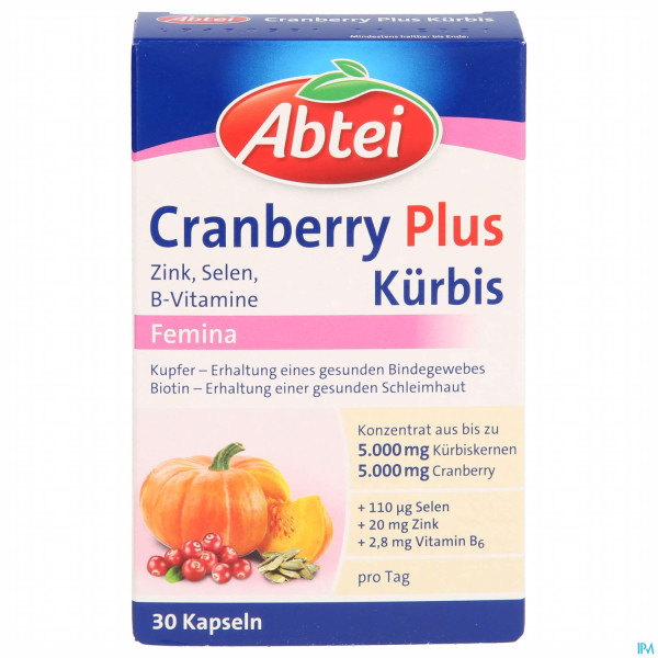 Abtei Kuerbis +cranberry +zink +selen Kapseln 50000 30st