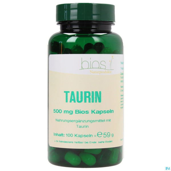 Bios Taurin 500mg 100 Kapseln