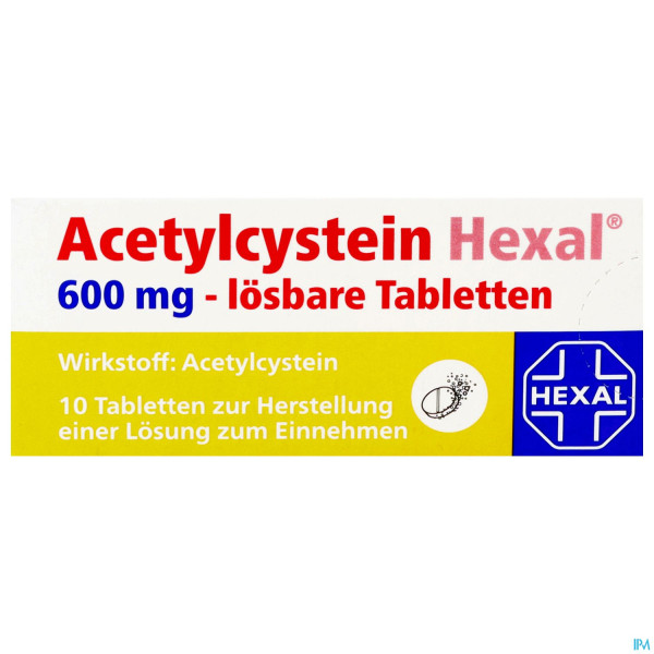 Acetylcystein-hexal Loesbare Tabl 600mg 10st