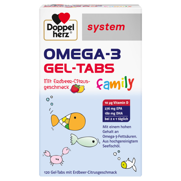 Doppelherz system OMEGA-3 family Gel-Tabs zum Kauen