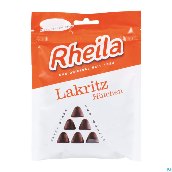 Rheila Zuckerhaltig Gummidrops Lakritz Huetchen 90g