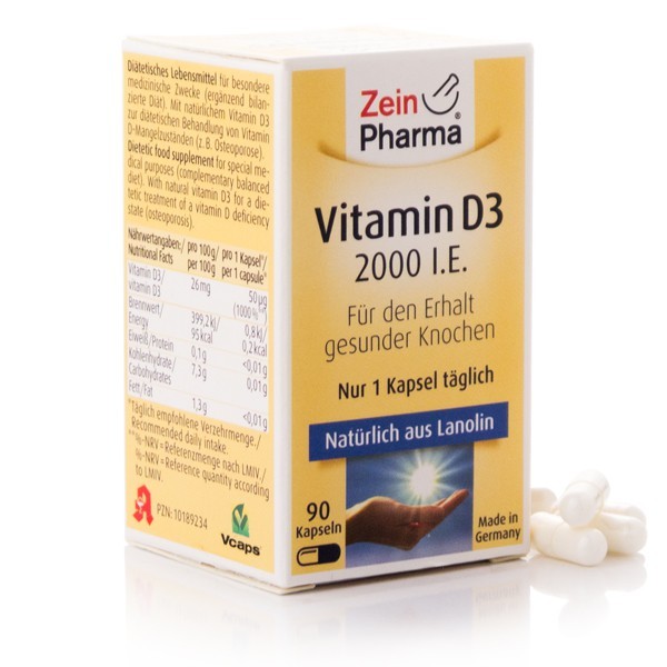 Zeinpharma Vitamin D3 2000IE Kapseln