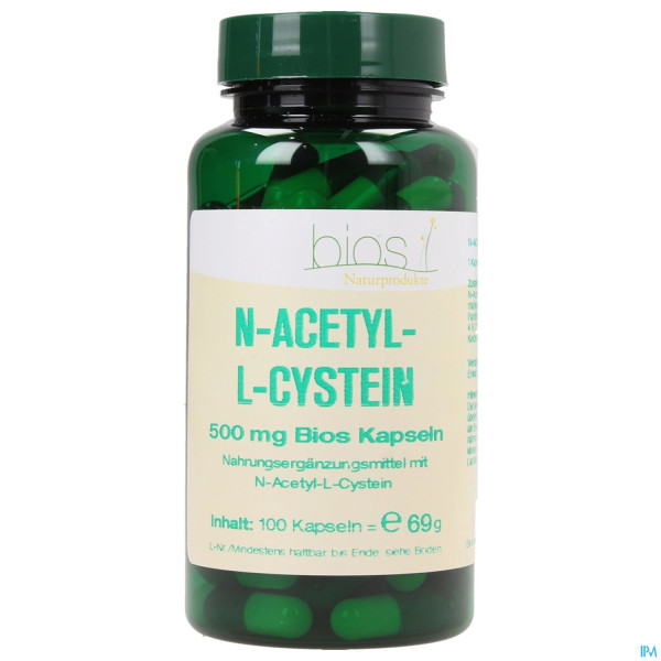 Bios N-acetyl-l-cystein 500mg 100 Kapseln