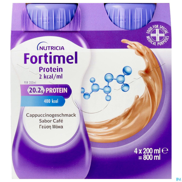 Fortimel/protein 200ml 2kcal Cappuccino 4st