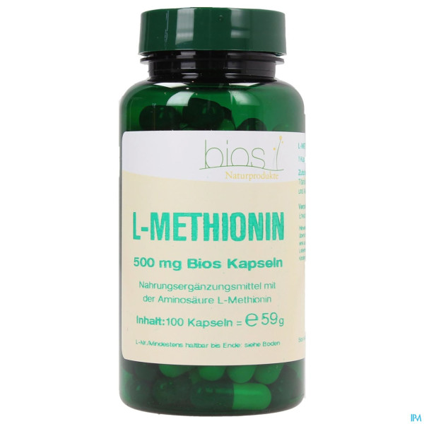 Bios l-methionin 500mg 100 Kapseln